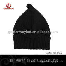 Fashion black custom knit hat for man